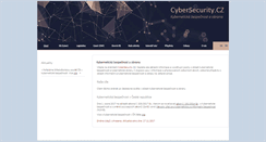 Desktop Screenshot of cybersecurity.cz