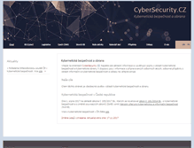 Tablet Screenshot of cybersecurity.cz